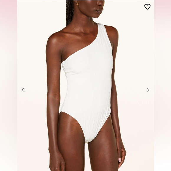 BALMAIN***White Monogram One-Shoulder One-Piece Swimsuit***Small $620 - Picture 6 of 12